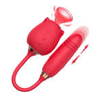 VIBRADOR E SUGADOR ROSA ENCANTADA RECARREGÁVEL 