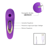 ESTIMULADOR DE CLITORIS ONDAS VERMELHO RECARREGÁVEL