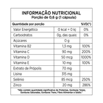 Super Imune contem vitaminas C -D E B2 Lisina Propolis Zinco 