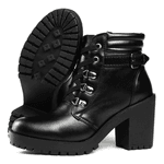 BOTA TRATORADA CANO CURTO FEMININA PRETO