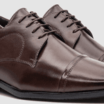 Sapato Social Masculino Office Premium 7551 Dark Brown