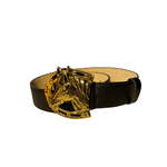 Cinto Andaluz Couro Legitimo - Fivela country cavalo 4,0 cm