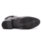 BOTA FEM EM COURO BAIXA COM FIVELA 40F121-PRETA