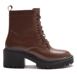 BOTA FEMININA COTURNO EM COURO TRATORADA 40F125-CAFE