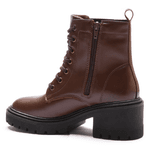 BOTA FEMININA COTURNO EM COURO TRATORADA 40F125-CAFE