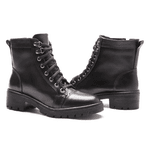 BOTA FEMININA COTURNO EM COURO TRATORADA 40F120-PRETO