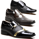 Kit 3 Pares Sapato Social Masculino Linha Pierutti 7005