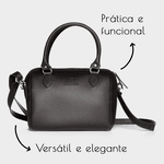 Bolsa Baú Feminina Preta Zoccolette 