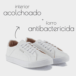 Tênis Casual Feminino Branco Leve Confortável