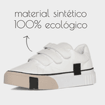 Sneakers Lançamento Branco Ajuste em Velcro