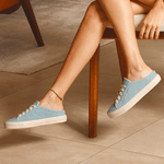 Tênis Mule Casual Feminino Azul Petróleo