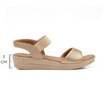 Sandália Feminina Usaflex Dourado