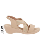 Sandalia Feminina Usaflex Elastico Blush