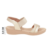 Sandalia Feminina Usaflex Dourada