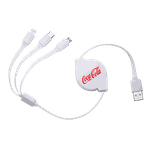 Cabo USB Retrátil 3 em 1 Personalizado 