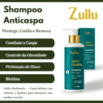 Shampoo Anticaspa Zullu 120ml – Controle da Oleosidade, Frescor e Fios Fortes