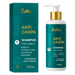 Shampoo Anticaspa Zullu 120ml – Controle da Oleosidade, Frescor e Fios Fortes