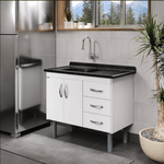 Gabinete de Cozinha A. J. Rorato Linha Tóquio Branco