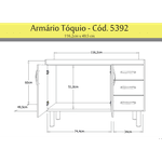 Armário de Cozinha Tóquio 116,2cm Rorato – Design Moderno, Amplo Espaço e Acabamento Premium