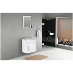 Kit Gabinete e Pia para Banheiro Turim Branco 39cm Rorato – Compacto, Funcional e Elegante