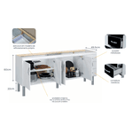 Gabinete de Cozinha A. J. Rorato Linha Tóquio Branco