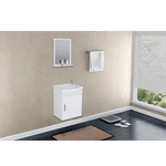 Kit Gabinete e Pia para Banheiro Turim Branco 39cm Rorato – Compacto, Funcional e Elegante