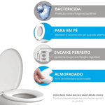 Assento Sanitário Oval Almofadado Astra Branco TPK/AS*BR1 – Conforto Almofadado