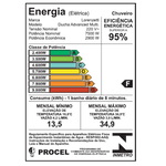Chuveiro Advanced Eletrônico Lorenzetti 7500W
