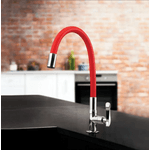 Torneira de Mesa Flexível Vermelha Lorenzetti 1177 R27 Bica Alta