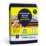 Argamassa Cimentcola Flexível AC3 Cinza Externo 20kg Quartzolit