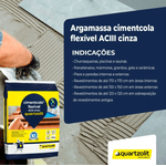 Argamassa Cimentcola Flexível AC3 Cinza Externo 20kg Quartzolit