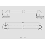 ASTRA BARRA APOIO 600MM ACO INOX 7/8"