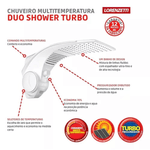  Chuveiro elétrico Lorenzetti Duo Shower Quadra Turbo Eletrônica 7500W 220V 