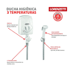  DUCHA HIGIENICA 3T 22V 4300W LORENZETTI