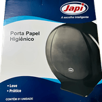 Suporte para Papel Higiênico Japi Brilhante Preto – alta Resistência