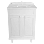 Gabinete Max Plástico Com Lavatorio 50x63x92cm Gab2 Astra Branco Branco Um Furo