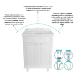 Gabinete Max Plástico Com Lavatorio 50x63x92cm Gab2 Astra Branco Branco Um Furo