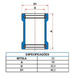 Luva de Correr para Tubo PVC Soldável Krona 32mm