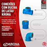 Tê PVC Azul Krona 25mm (1/2)