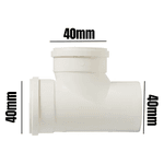 Tê Esgoto Pvc Dn 40x40mm 1 1/2 Branco Krona
