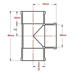 Tê Esgoto Pvc Dn 40x40mm 1 1/2 Branco Krona