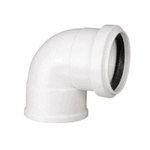 Joelho 90° Branco com Anel Krona DN 40 x 40 1 1/2