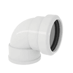 Joelho 90° Branco com Anel Krona DN 40 x 40 1 1/2
