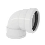 Joelho 90° Branco com Anel Krona DN 40 x 40 1 1/2
