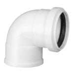 Joelho 90° Branco com Anel Krona DN 40 (1 1/2)