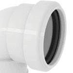 Joelho 90° Branco com Anel Krona DN 40 (1 1/2)