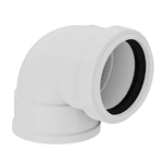 Joelho 90° Branco com Anel Krona DN 40 (1 1/2)