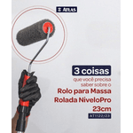 Rolo para Massa Rolada NívelPro Atlas 23 cm