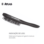 Escova de Aço Econômica 3 Fileiras Atlas