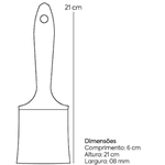 Pincel Trincha Para Pintura 395 N.2" - Atlas